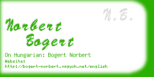 norbert bogert business card